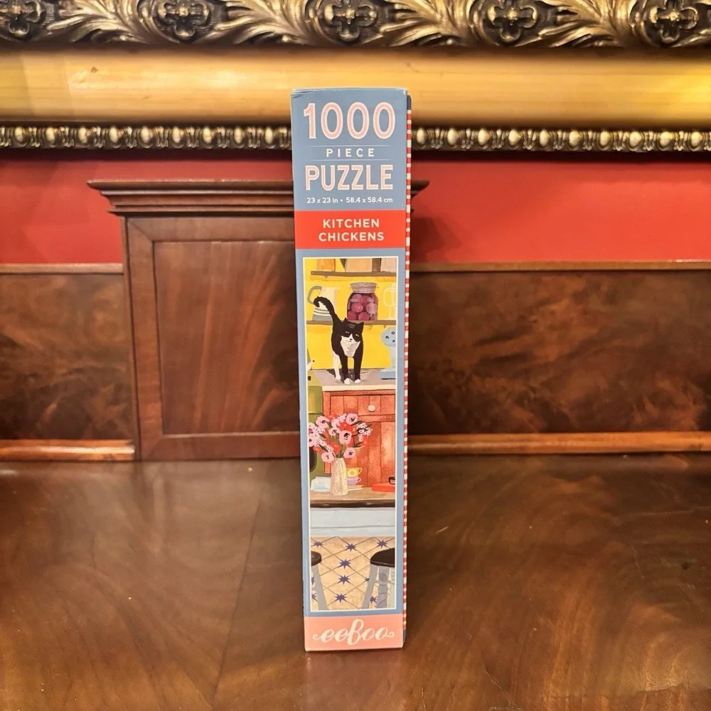 eeBoo Kitchen Chickens 1000 Piece Puzzle New Sealed‎ Cat Hen Farmhouse Kitchen